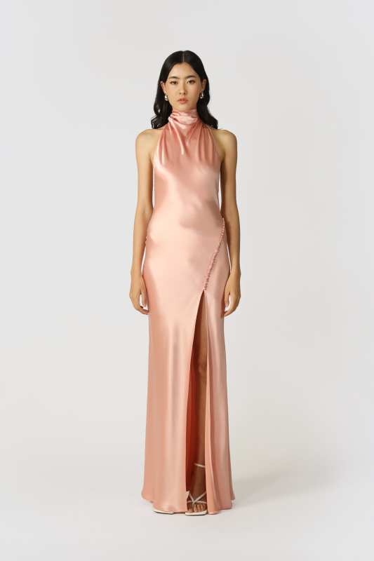 Penelope Backless Satin Gown
